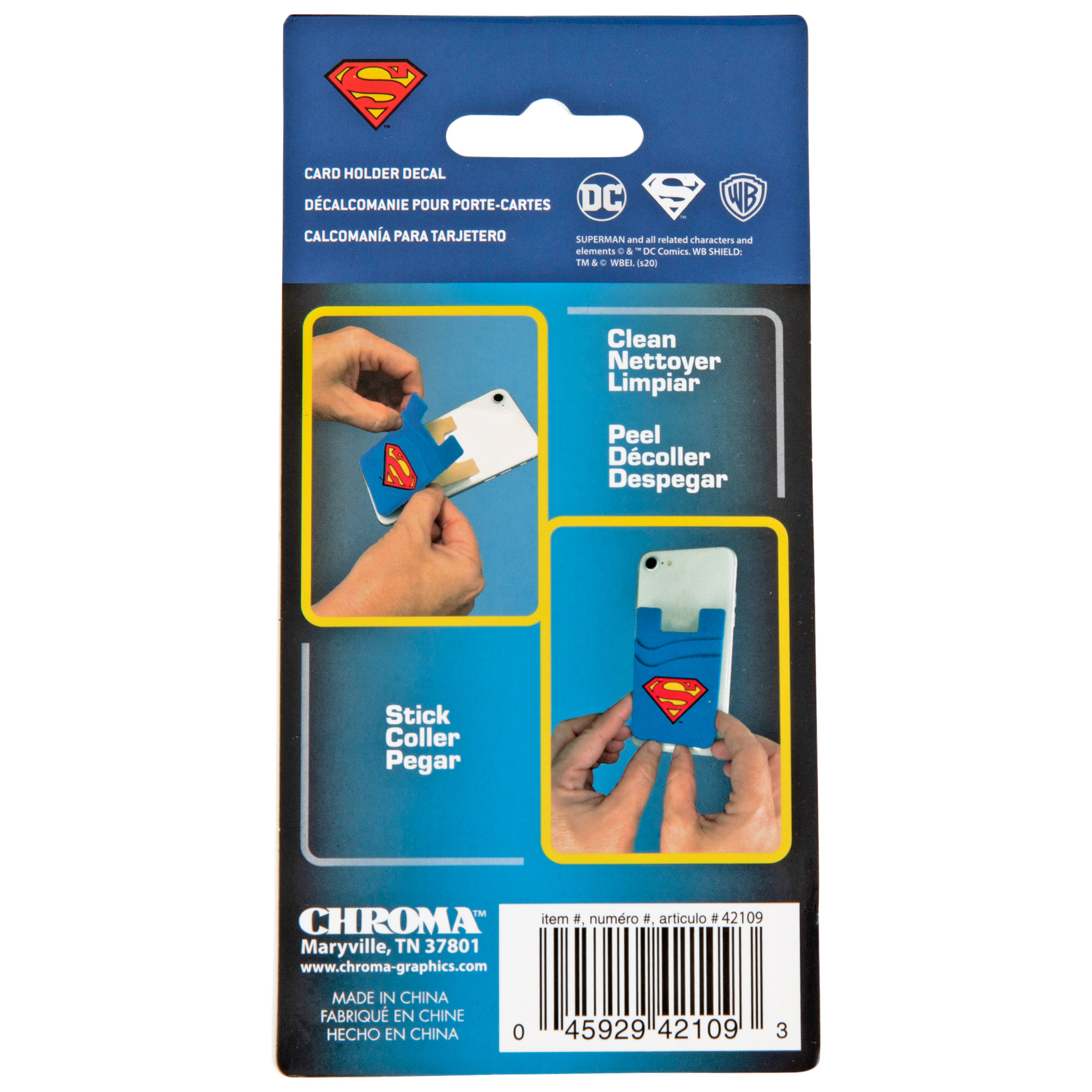 DC Comics Superman Logo Phone Card and License Holder